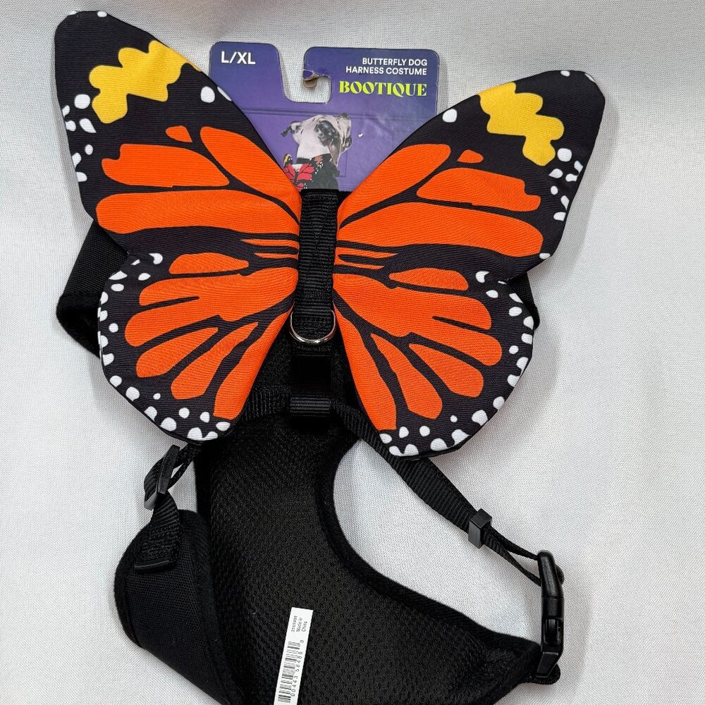 Bootique Butterfly Dog Harness Costume L/XL Halloween Pet Wings NWT